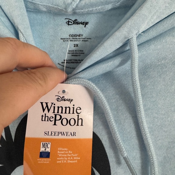 Disney Eeyore Hoodie Sweatshirt Fleece Pullover - Picture 4 of 6